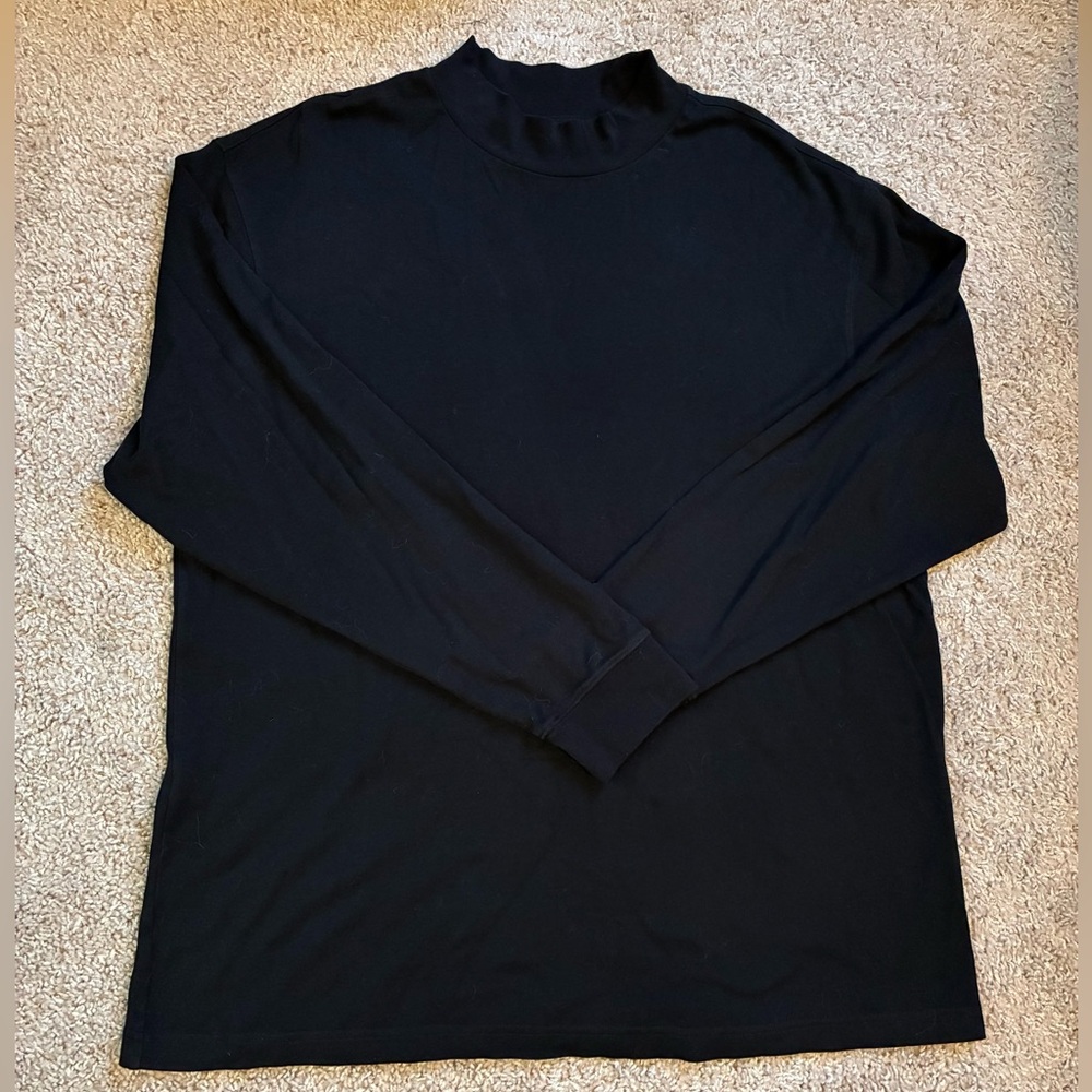 (SOLD) Daniel Cremieux Signature 100% Pima Cotton Mock Neck Long Sleeve - XL